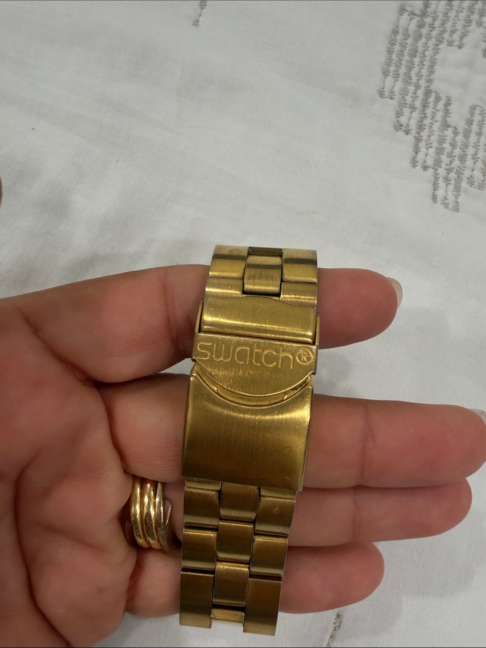 Swatch Gold Metal Bracelet Watch Band - Picture 2 of 4